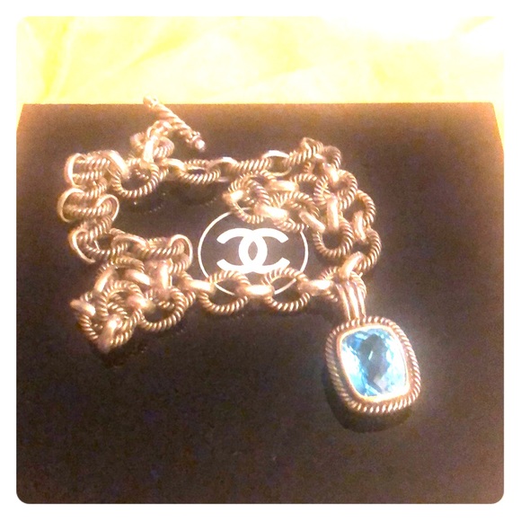 Silver necklace  with stone - Picture 3 of 3